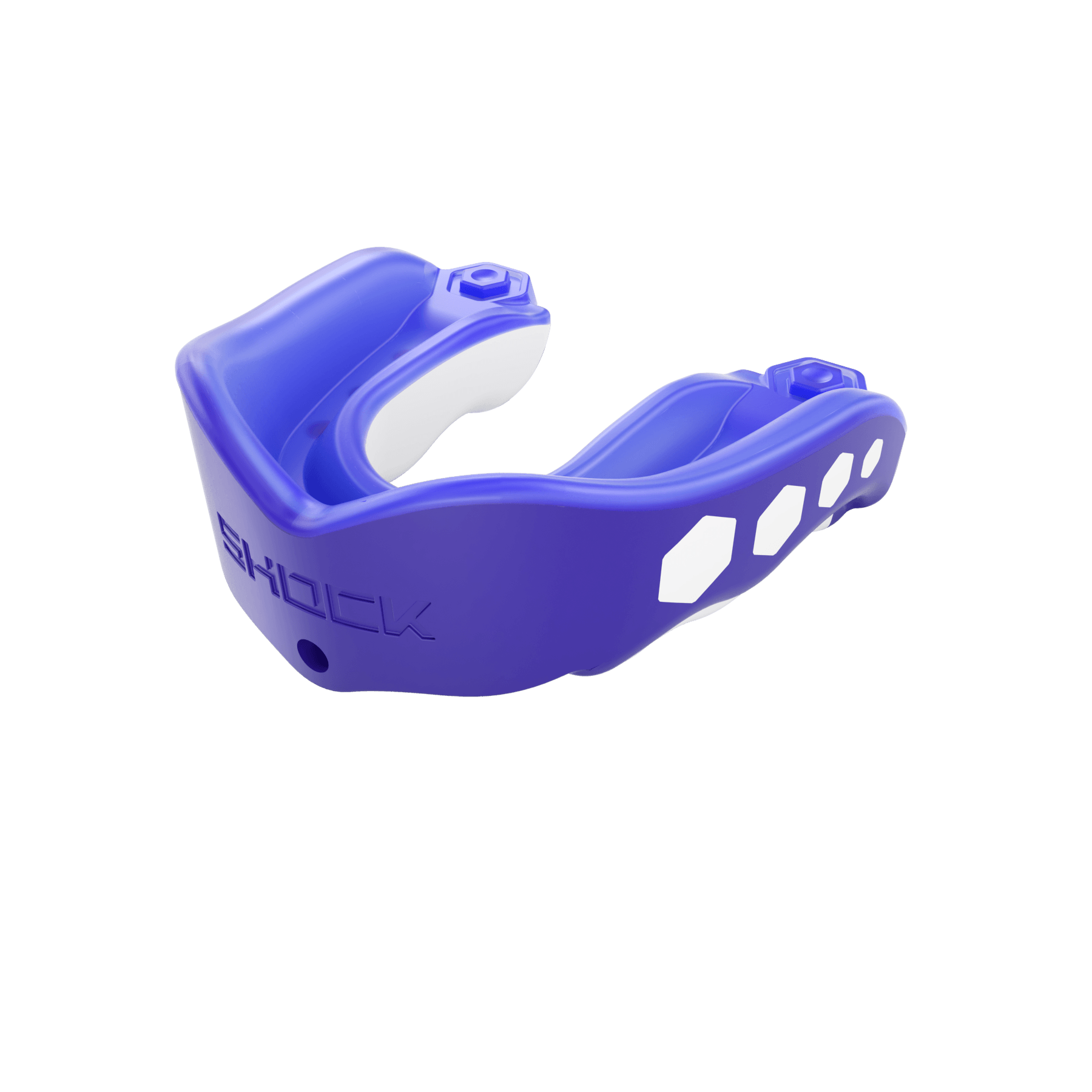 Shock Doctor Gel Max Flavor Fusion Mouthguard  - Blue Raspberry Flavor  - Front Angle View