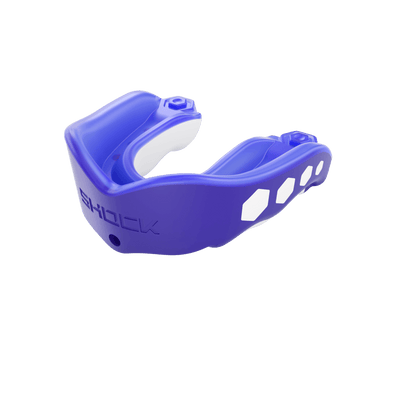 Shock Doctor Gel Max Flavor Fusion Mouthguard  - Blue Raspberry Flavor  - Front Angle View