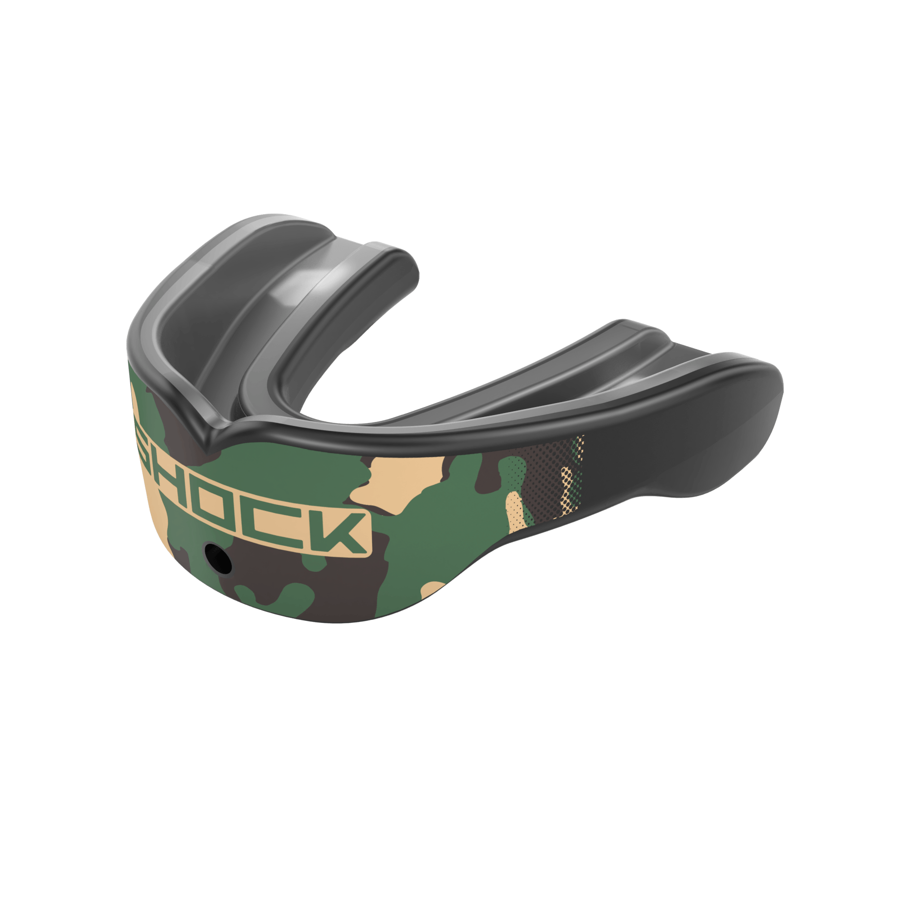 Shock Doctor Gel Max Power Print Mouthguard - Woodland Camo - Front Left Angle View