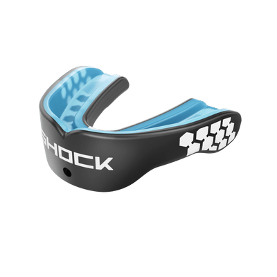 Shock Doctor Gel Max Power Mouthguard - Carbon Black - Front Left Angle View