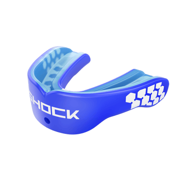 Shock Doctor Gel Max Power Mouthguard - Royal Blue - Front Left Angle View