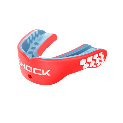 Shock Doctor Gel Max Power Mouthguard - Red - Front Left Angle View