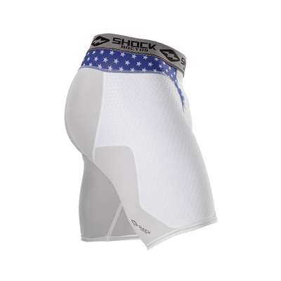 Shock Doctor USA Flag Core Padded Sliding Short - Side View