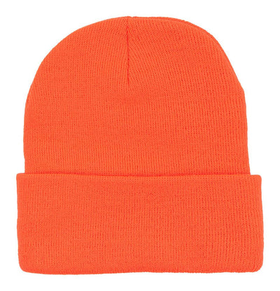 Shock Doctor Pylon Knit Orange Beanie - Ideal for Football, Hockey, & Lacrosse - Back Angle View