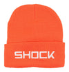 Shock Doctor Pylon Knit Orange Beanie - Ideal for Football, Hockey, & Lacrosse - Front Angle View