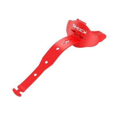 Shock Doctor Red Bolt Lip Guard/Mouthguard - Helmet Strap Attached