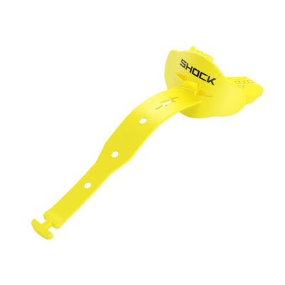 Shock Doctor Yellow Bolt Lip Guard/Mouthguard - Helmet Strap Attached