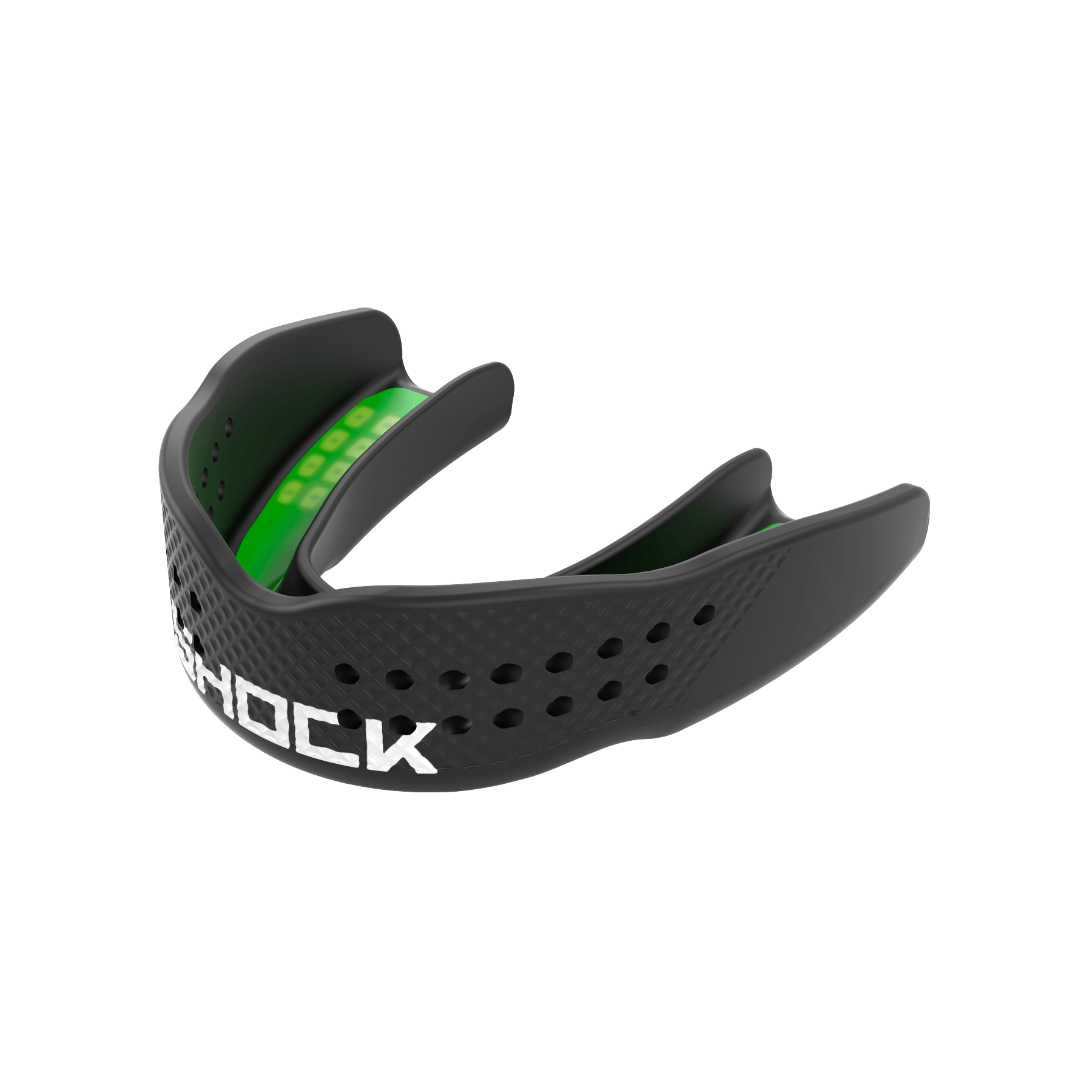 Shock Doctor Trash Talker Basketball Black Mouthguard - Front Angle View