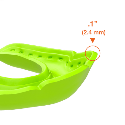 Shock Doctor MicroFit Mouthguard - Shock Green - Measurement Detail View