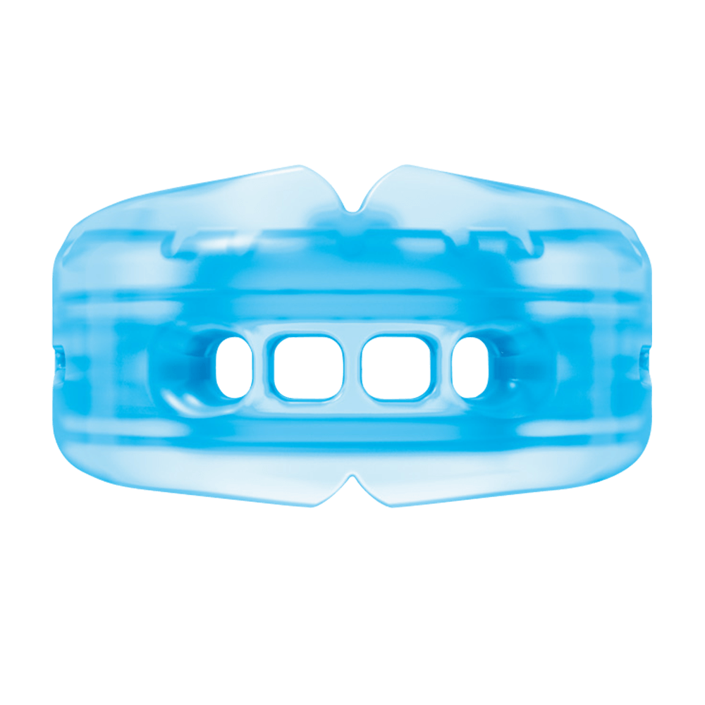 Shock Doctor Double Braces Blue Strapless Mouthguard - Front View
