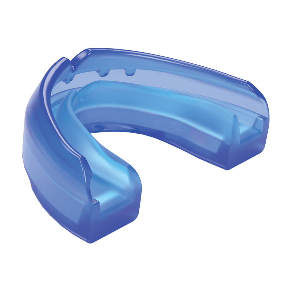 Shock Doctor Ultra Braces Blue Mouthguard - Front Angle View