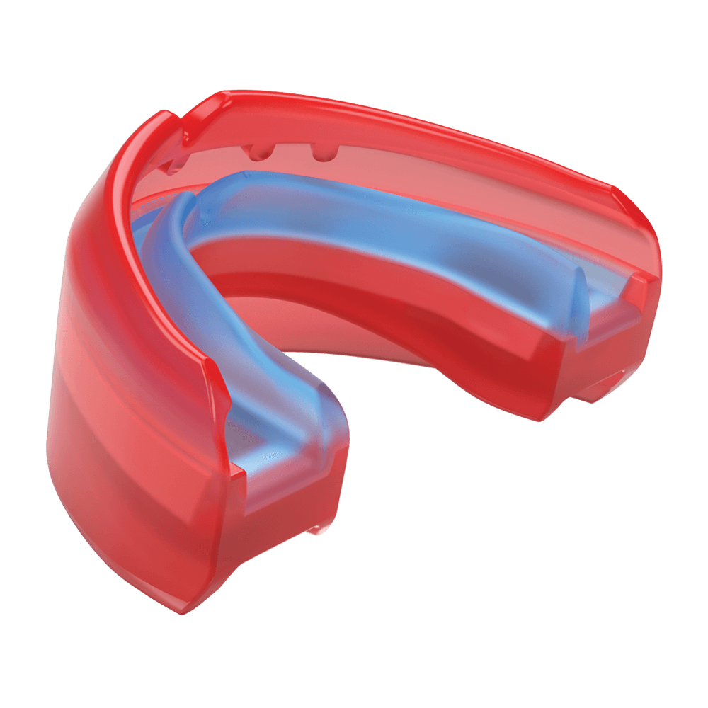 Shock Doctor Ultra Double Braces Red Mouthguard - Back Angle View