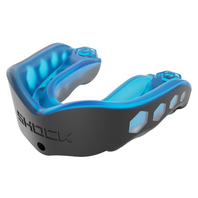 Shock Doctor Gel Max Mouthguard - Black/Blue - Front Angle View