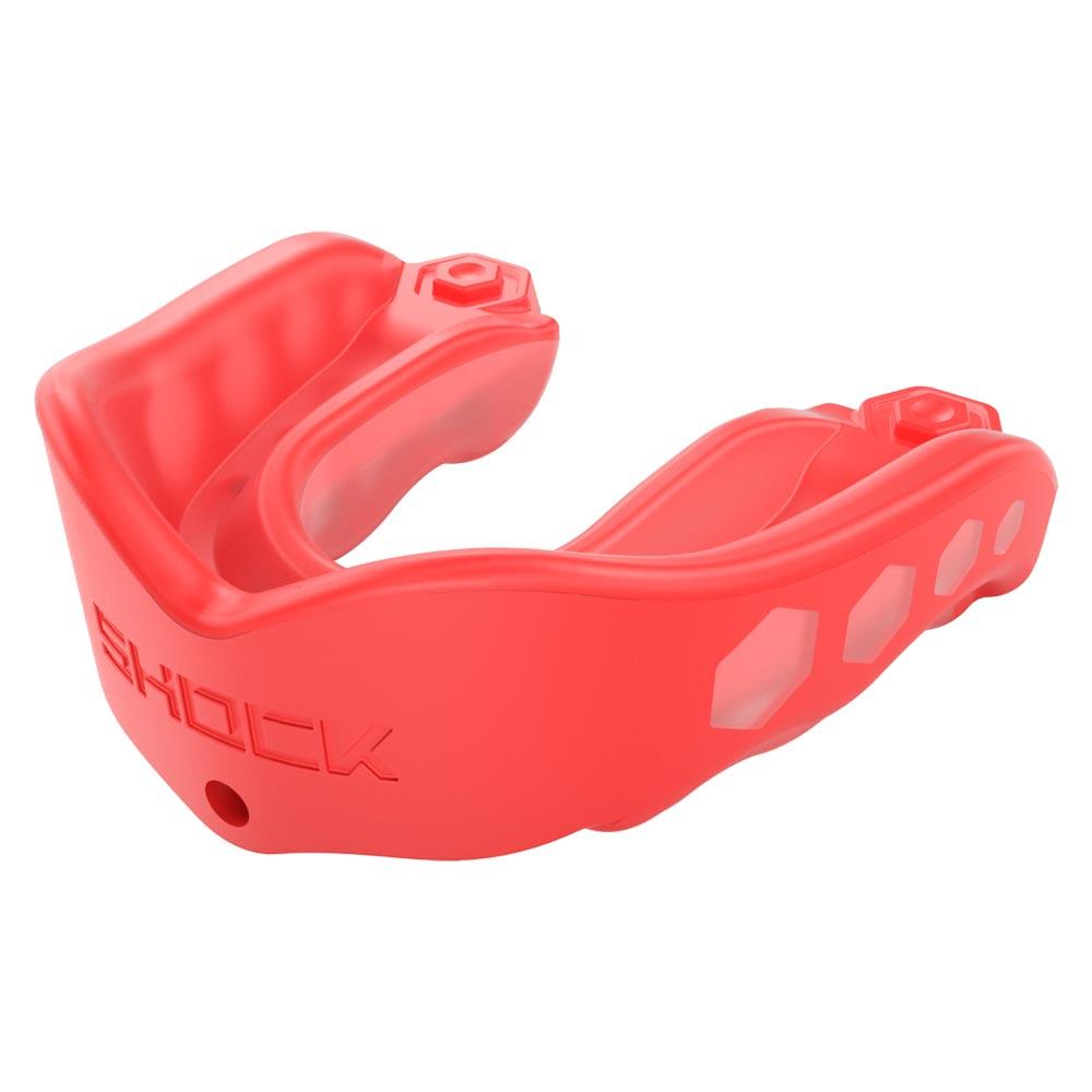 Shock Doctor Red Gel Max Mouthguard - Front Angle View