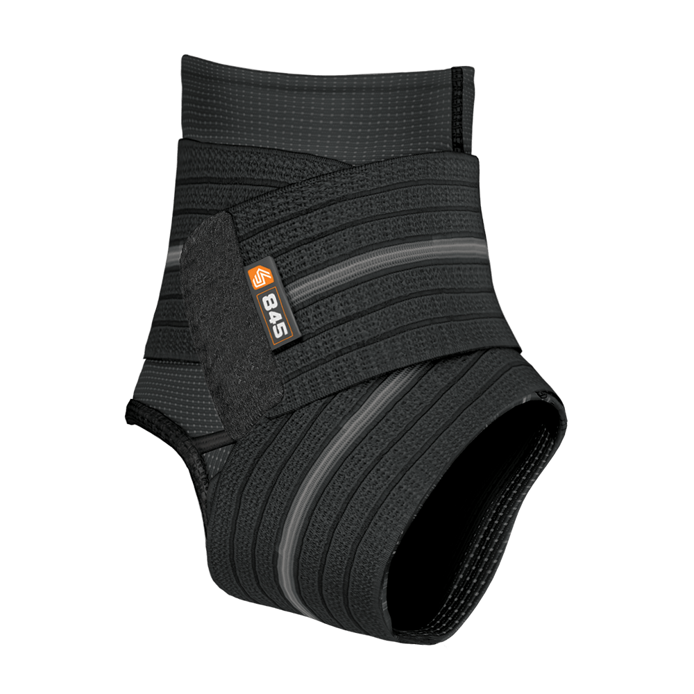 Shock Doctor Ankle Sleeve with Compression Wrap Support - Black - Front Hero