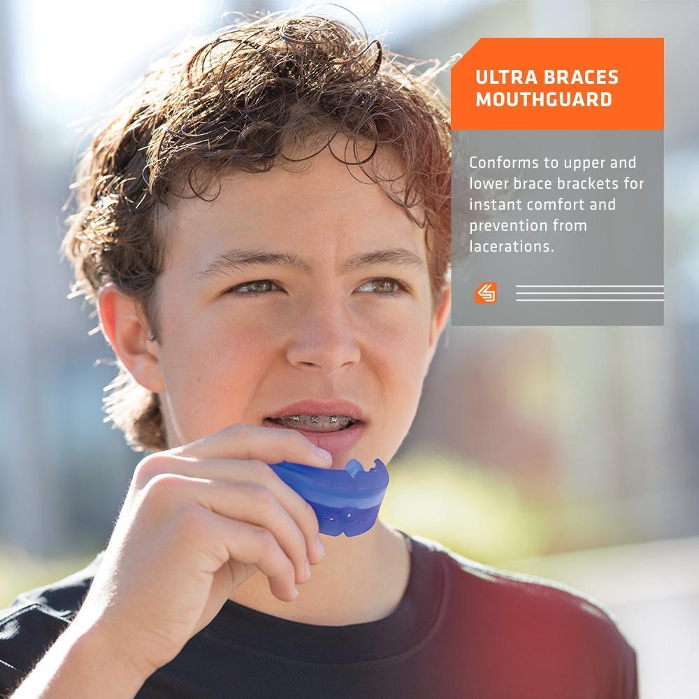 Shock Doctor Ultra Braces Flavor Fusion Mouthguard Blue Adult Shock Doctor Ultra Braces Flavor Fusion Mouthguard Blue Adult