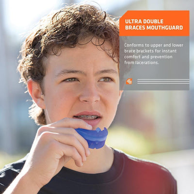 Shock Doctor Ultra Double Braces Red Mouthguard - Tech Callout